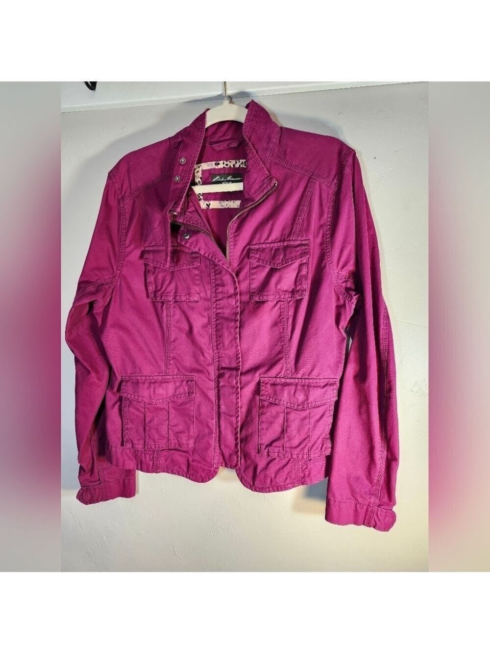 Eddie Bauer Vintage 90s Magenita Utility Jacket Sz L